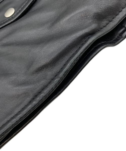 BEAUTY&YOUTH（ビューティーアンドユース）BEAUTY&YOUTH (ビューティーアンドユース) BY シープレザーライダース ブラック サイズ:Sの古着・服飾アイテム