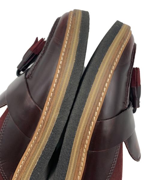 CLARKS（クラークス）CLARKS (クラークス) Zante Spring Womens Tassel Loafer ワインレッド サイズ:24.5cmの古着・服飾アイテム