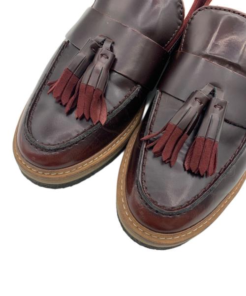 CLARKS（クラークス）CLARKS (クラークス) Zante Spring Womens Tassel Loafer ワインレッド サイズ:24.5cmの古着・服飾アイテム