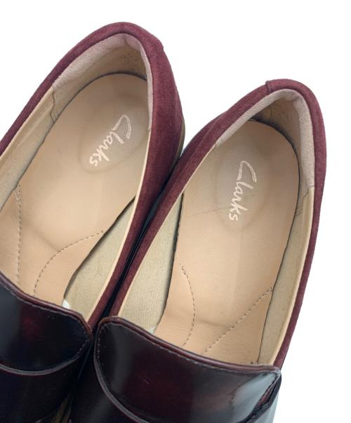 CLARKS（クラークス）CLARKS (クラークス) Zante Spring Womens Tassel Loafer ワインレッド サイズ:24.5cmの古着・服飾アイテム