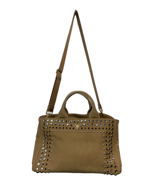 PRADA（プラダ）PRADA (プラダ) 2WAYトートバッグ ブラウンの古着・服飾アイテム