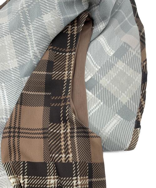 rienda（リエンダ）rienda (リエンダ) シアーパターンイレヘムワンピ ブラウン サイズ:Sの古着・服飾アイテム