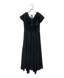 rienda（リエンダ）の古着「シアーパターンイレヘムワンピ」｜ブラック