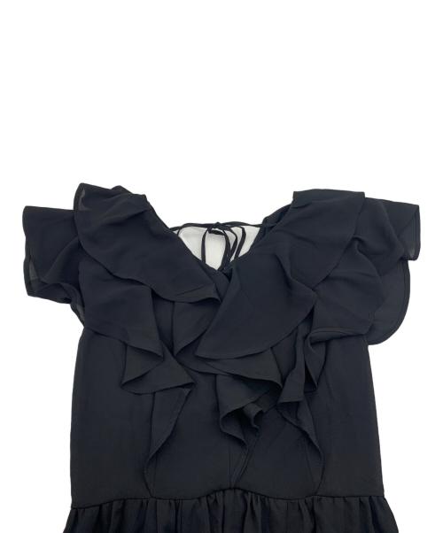 rienda（リエンダ）rienda (リエンダ) シアーパターンイレヘムワンピ ブラック サイズ:Ｍの古着・服飾アイテム