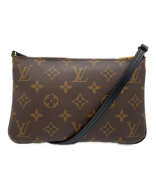 LOUIS VUITTON（ルイ ヴィトン）LOUIS VUITTON (ルイ ヴィトン) ポシェット・ドゥーブルジップ ブラウンの古着・服飾アイテム