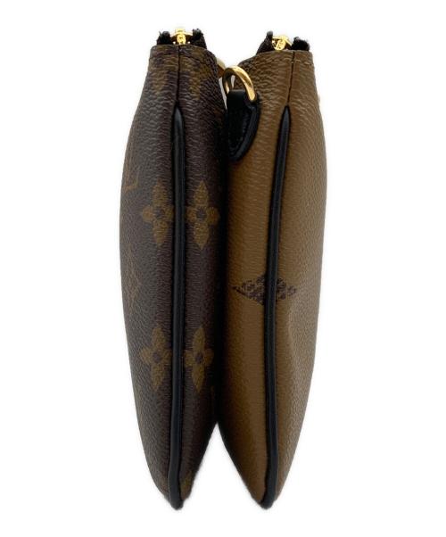 LOUIS VUITTON（ルイ ヴィトン）LOUIS VUITTON (ルイ ヴィトン) ポシェット・ドゥーブルジップ ブラウンの古着・服飾アイテム