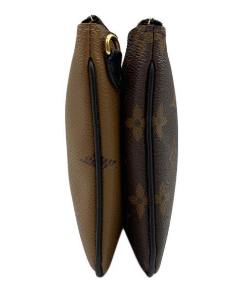 LOUIS VUITTON（ルイ ヴィトン）LOUIS VUITTON (ルイ ヴィトン) ポシェット・ドゥーブルジップ ブラウンの古着・服飾アイテム