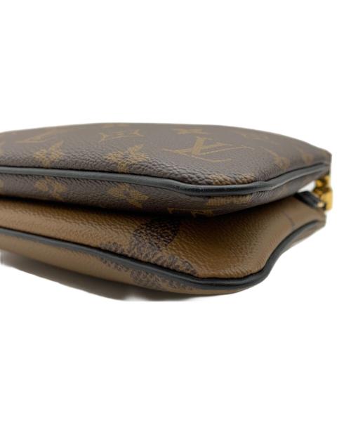 LOUIS VUITTON（ルイ ヴィトン）LOUIS VUITTON (ルイ ヴィトン) ポシェット・ドゥーブルジップ ブラウンの古着・服飾アイテム