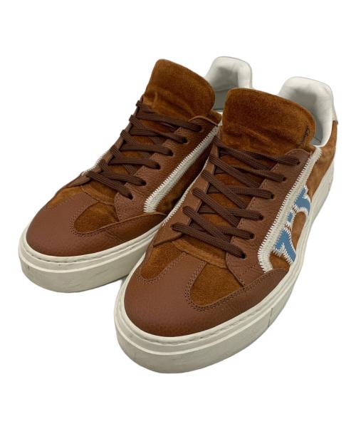 Salvatore Ferragamo（サルヴァトーレ フェラガモ）Salvatore Ferragamo (サルヴァトーレ フェラガモ) ローカットスニーカー ブラウン サイズ: 7 1/2の古着・服飾アイテム