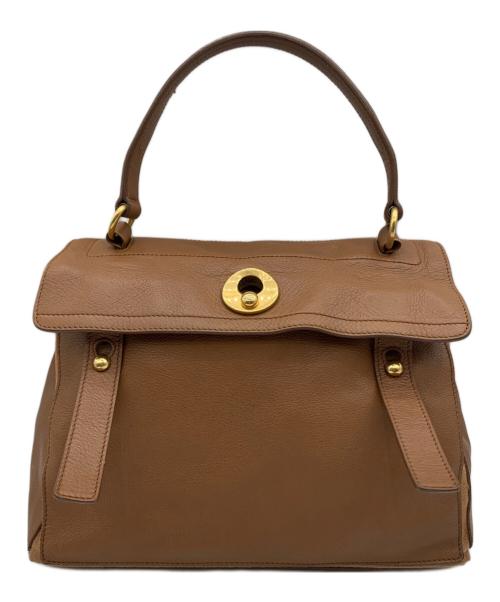 Yves Saint Laurent（イヴサンローラン）Yves Saint Laurent (イヴサンローラン) ミューズトゥ ハンドバッグ ブラウンの古着・服飾アイテム