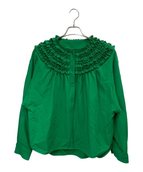 rosy monster（ロージーモンスター）rosy monster (ロージーモンスター) 長袖ブラウス グリーン サイズ:Fの古着・服飾アイテム
