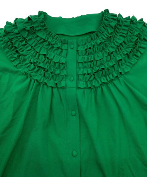 rosy monster（ロージーモンスター）rosy monster (ロージーモンスター) 長袖ブラウス グリーン サイズ:Fの古着・服飾アイテム