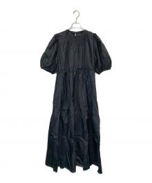 MAISON SPECIAL（メゾンスペシャル）の古着「半袖ワンピース」｜ブラック