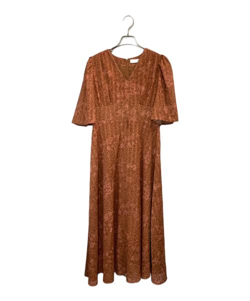 CELFORD（セルフォード）CELFORD (セルフォード) 半袖ワンピース ブラウン サイズ:36の古着・服飾アイテム