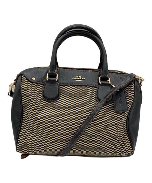 COACH（コーチ）COACH (コーチ) 2WAYバッグ ブラック×ブラウンの古着・服飾アイテム