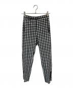 shellerシェリエ）の古着「チェックパンツ」｜ホワイト×ブラック