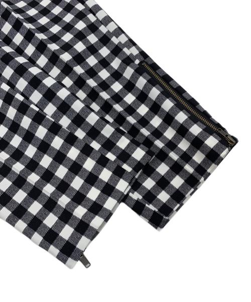 sheller（シェリエ）sheller (シェリエ) チェックパンツ ホワイト×ブラック サイズ:Sの古着・服飾アイテム