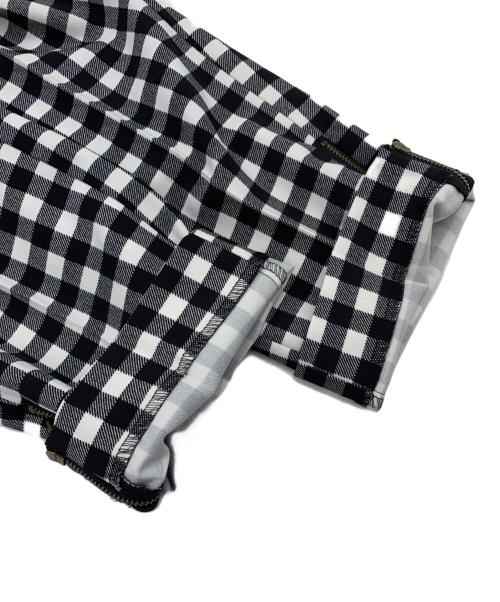 sheller（シェリエ）sheller (シェリエ) チェックパンツ ホワイト×ブラック サイズ:Sの古着・服飾アイテム