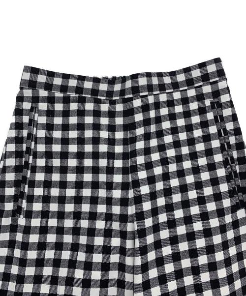 sheller（シェリエ）sheller (シェリエ) チェックパンツ ホワイト×ブラック サイズ:Sの古着・服飾アイテム
