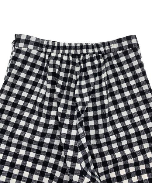 sheller（シェリエ）sheller (シェリエ) チェックパンツ ホワイト×ブラック サイズ:Sの古着・服飾アイテム