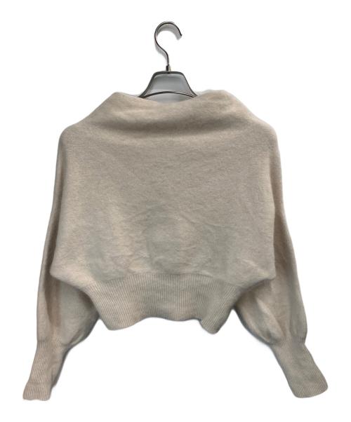 anuans（アニュアンス）anuans (アニュアンス) ラクーンオフショルニットプルオーバー アイボリー サイズ:Fの古着・服飾アイテム