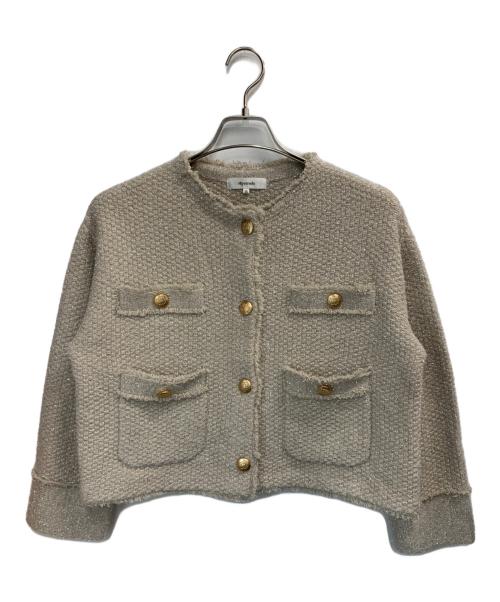 Mystrada（マイストラーダ）Mystrada (マイストラーダ) ツイードジャケット ベージュ サイズ:36の古着・服飾アイテム