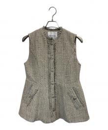 Mystrada（マイストラーダ）の古着「ツイードベスト」｜ベージュ