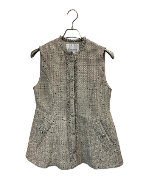 Mystrada（マイストラーダ）Mystrada (マイストラーダ) ツイードベスト ベージュ サイズ:36の古着・服飾アイテム