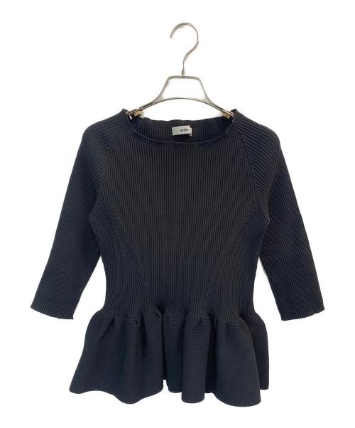 sheller（シェリエ）sheller (シェリエ) 薄手ニット ブラック サイズ:Fの古着・服飾アイテム