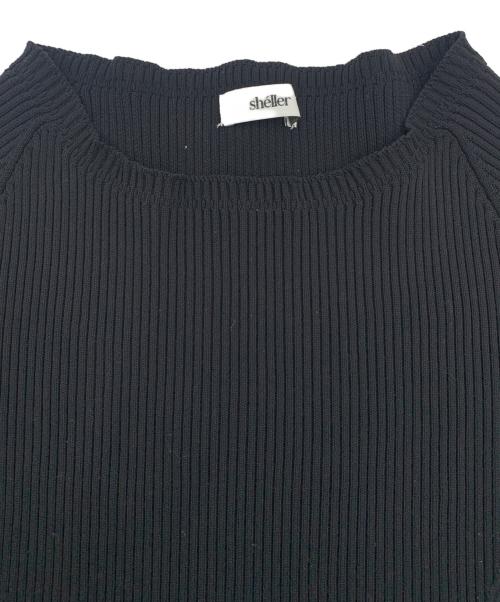 sheller（シェリエ）sheller (シェリエ) 薄手ニット ブラック サイズ:Fの古着・服飾アイテム