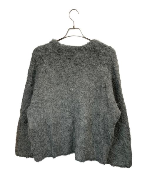 FRAY ID（フレイ アイディー）FRAY ID (フレイ アイディー) ダブルフェイスシャギーカーディガン グレー サイズ:Fの古着・服飾アイテム