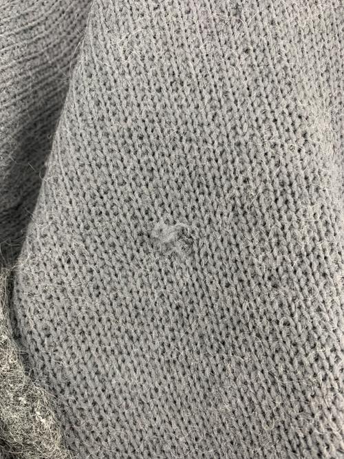 FRAY ID（フレイ アイディー）FRAY ID (フレイ アイディー) ダブルフェイスシャギーカーディガン グレー サイズ:Fの古着・服飾アイテム