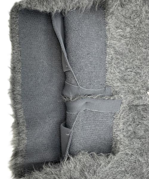 FRAY ID（フレイ アイディー）FRAY ID (フレイ アイディー) ダブルフェイスシャギーカーディガン グレー サイズ:Fの古着・服飾アイテム