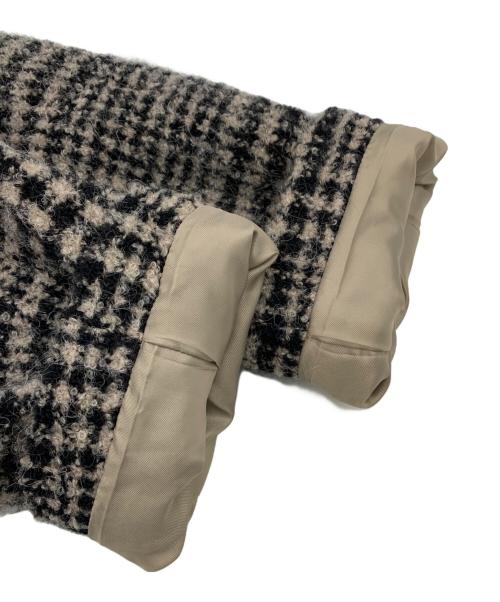 FRAMeWORK（フレームワーク）FRAMeWORK (フレームワーク) ループツィードチェックコート ブラウン×ブラック サイズ:36の古着・服飾アイテム