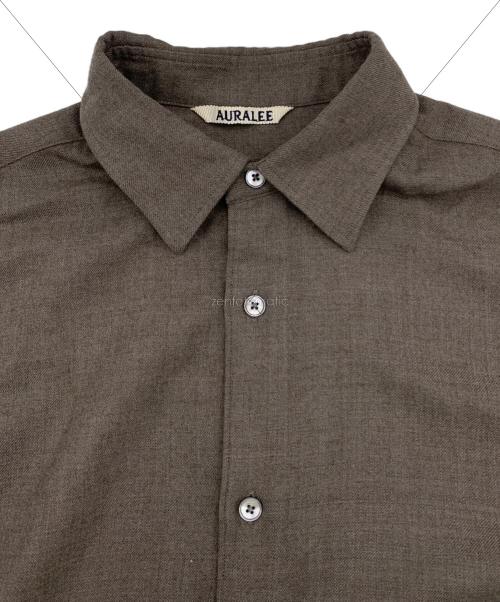 AURALEE（オーラリー）AURALEE (オーラリー) SUPER LIGHT WOOL SHIRT ベージュ サイズ:1の古着・服飾アイテム