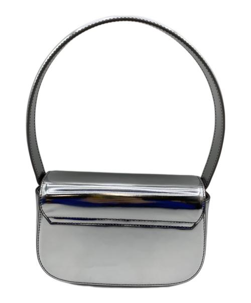 DIESEL（ディーゼル）DIESEL (ディーゼル) カウレザーショルダーバッグ シルバーの古着・服飾アイテム