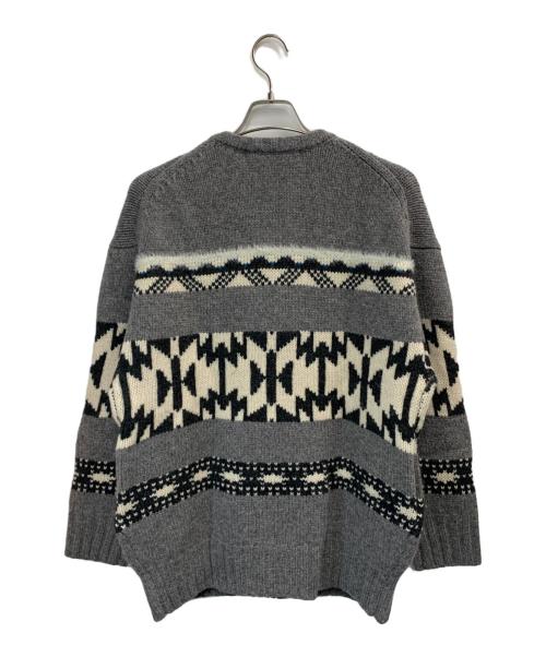 FRAMeWORK（フレームワーク）FRAMeWORK (フレームワーク) ジャガードZIPカーディガン グレー サイズ:記載なしの古着・服飾アイテム