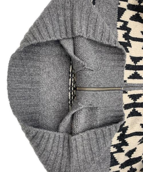 FRAMeWORK（フレームワーク）FRAMeWORK (フレームワーク) ジャガードZIPカーディガン グレー サイズ:記載なしの古着・服飾アイテム