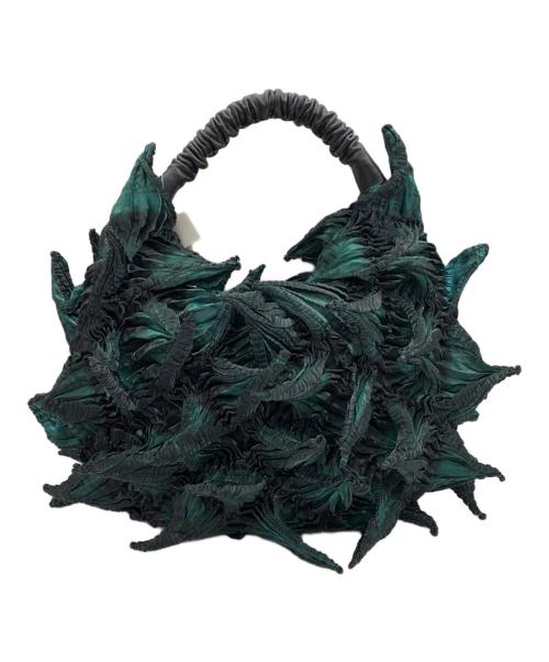 BUNZABURO（ブンザブロウ）BUNZABURO (ブンザブロウ) 大きなツンツンのバッグ グリーンの古着・服飾アイテム