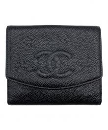 CHANEL（シャネル）の古着「2つ折り財布」｜ブラック