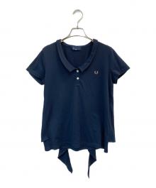 FRED PERRY（フレッドペリー）の古着「バックリボンポロシャツ」｜ネイビー