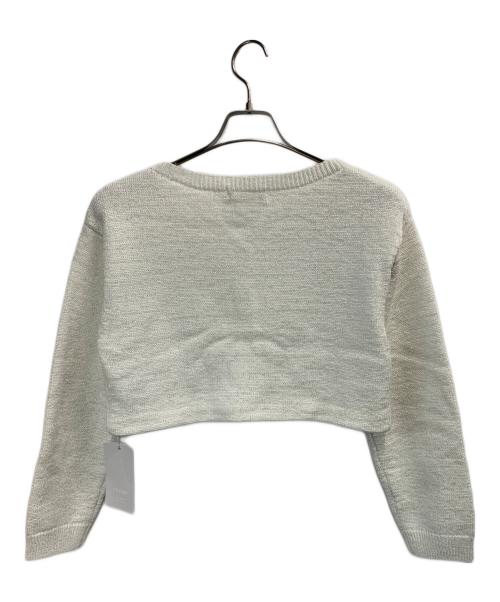 CELFORD（セルフォード）CELFORD (セルフォード) クロップドビジューカーデ ホワイト サイズ:Fの古着・服飾アイテム
