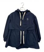 BORDERS at BALCONYボーダーズアットバルコニー）の古着「ボリュームスリーブ ライナー付き ショートコート」｜ネイビー