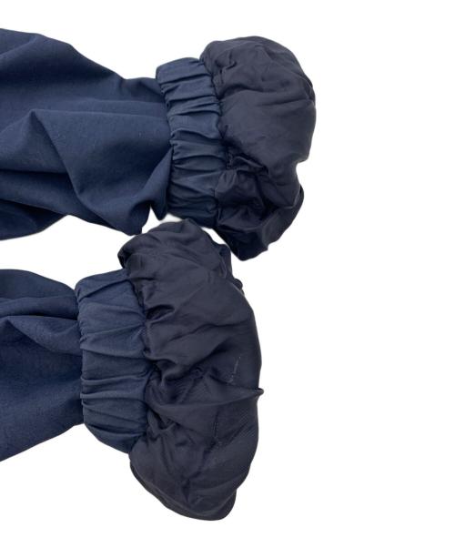 BORDERS at BALCONY（ボーダーズアットバルコニー）BORDERS at BALCONY (ボーダーズアットバルコニー) ボリュームスリーブ ライナー付き ショートコート ネイビー サイズ:36の古着・服飾アイテム