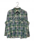 Searsシアーズ）の古着「長袖シャツ」｜グリーン×ホワイト