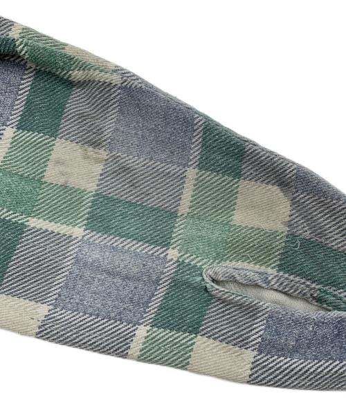 Sears（シアーズ）Sears (シアーズ) 長袖シャツ グリーン×ホワイト サイズ:XLの古着・服飾アイテム