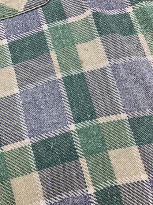 Sears（シアーズ）Sears (シアーズ) 長袖シャツ グリーン×ホワイト サイズ:XLの古着・服飾アイテム