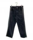 adidasアディダス）の古着「アディカラー デニム ファイヤーバードパンツ」｜ブラック