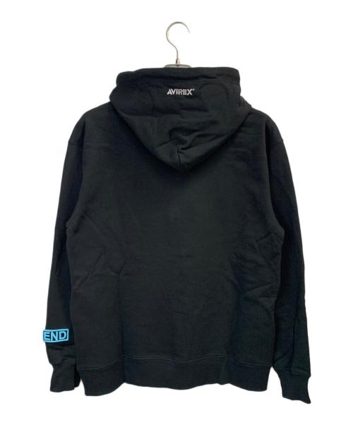 AVIREX（アヴィレックス）AVIREX (アヴィレックス) PULL PARKA FORCE BASE/プルパーカー フォースベース ブラック サイズ:Mの古着・服飾アイテム