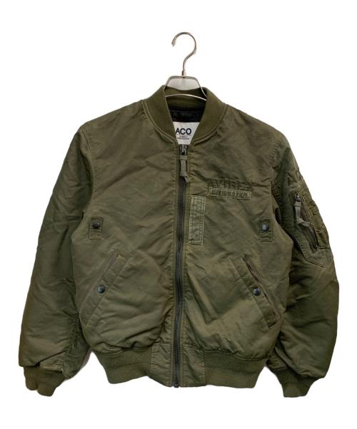 AVIREX（アヴィレックス）AVIREX (アヴィレックス) CROSSOVER FADED MA-1 オリーブ サイズ:Mの古着・服飾アイテム